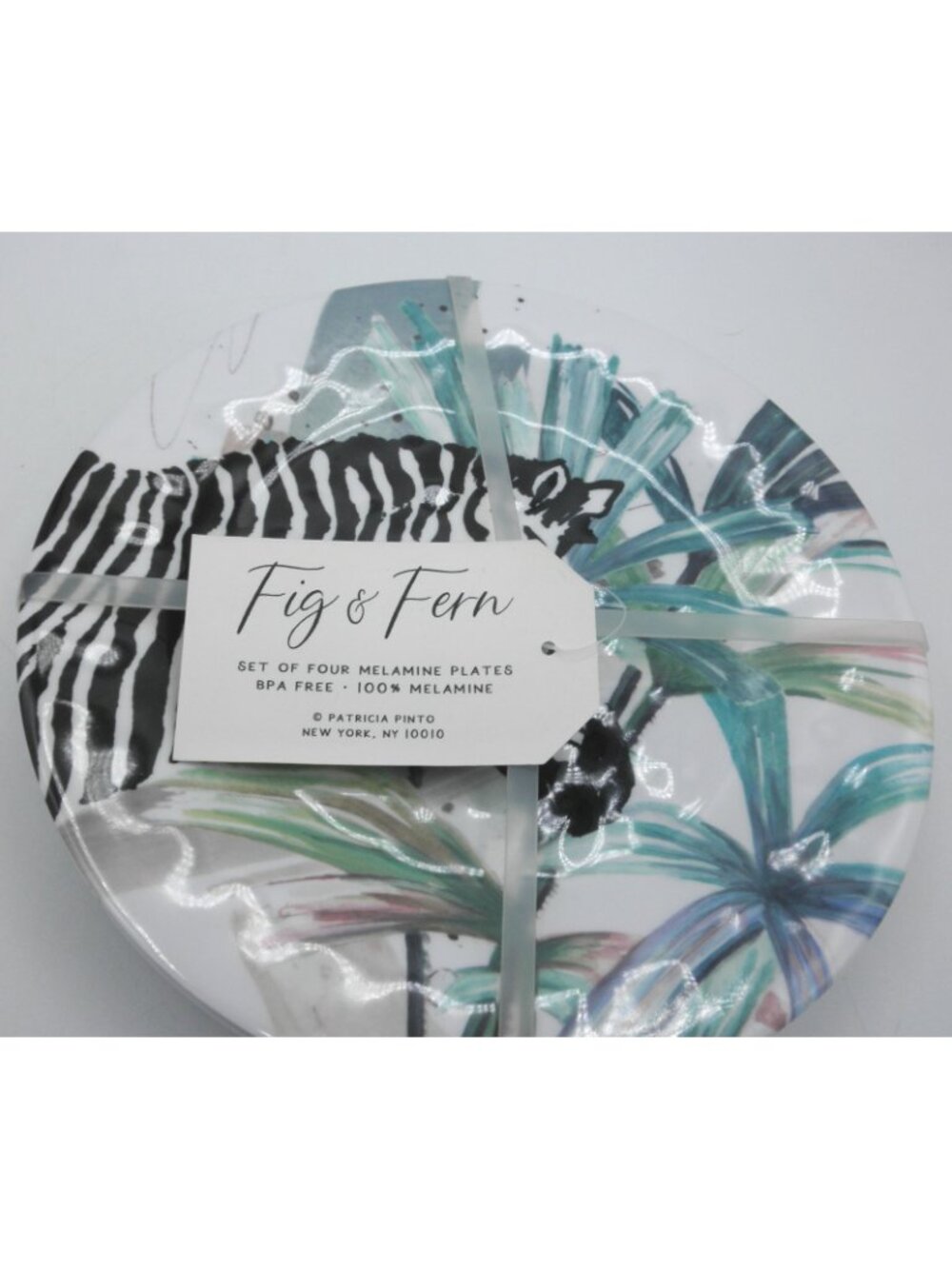 Fig & Fern 8.25 In. Salad Plates Safari Water Color Patricia Pinto NEW 4 Designs - Picture 3 of 5